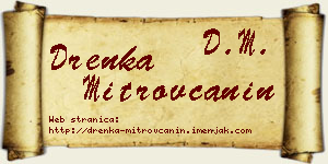 Drenka Mitrovčanin vizit kartica